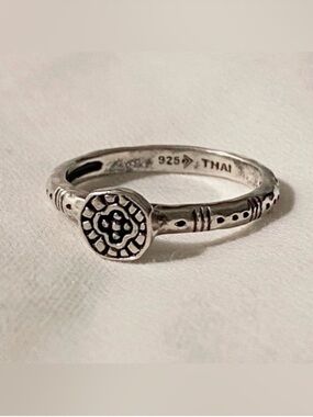 Silpada Sterling 925 Silver Stackable Belle Fleur Circle Ring Size 6